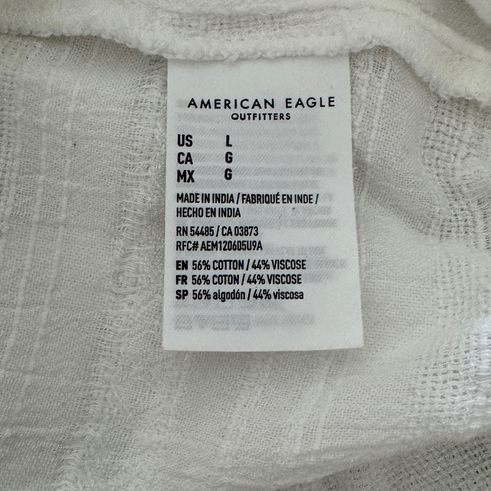 American Eagle Ruffled One Shoulder Bubble top Size Large - Picture 3 of 4